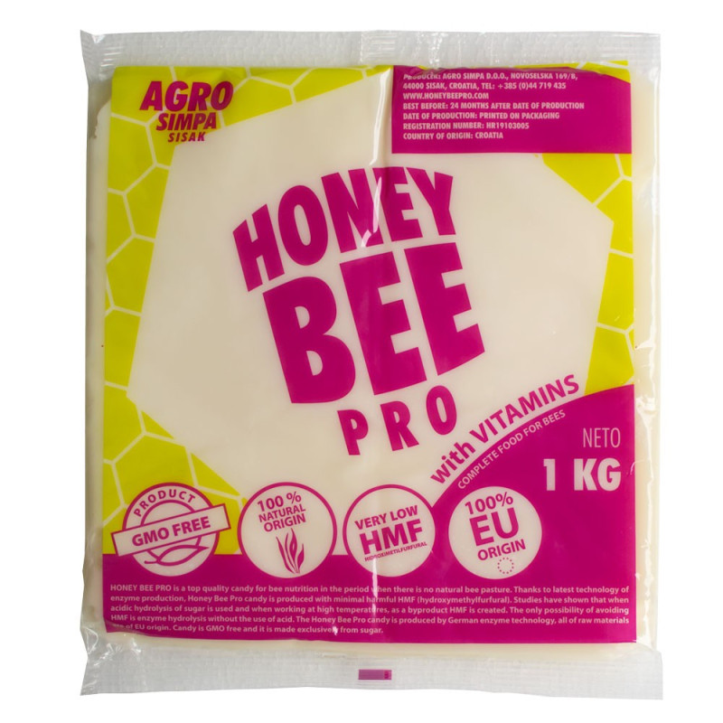 HONEY BEE PRO Vitamin cukorlepény 1kg